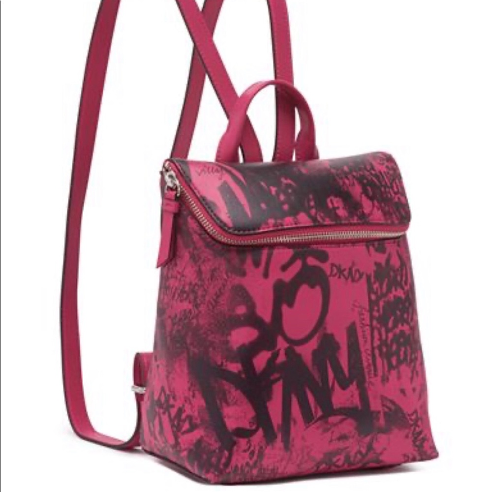 BRAND NEW!!! DKNY Tilly Graffiti Logo Backpack